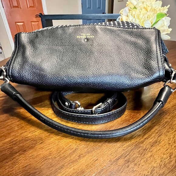 Kate Spade Cobble Hill Little Minka Dot Black Leather Convertible Crossbody Bag - Picture 5 of 14